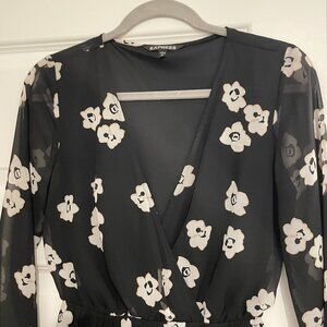 Black Floral Express Dress